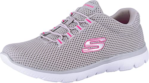 Skechers Damen Summits Sneaker , Grau/Heisses Pink , 39 EU