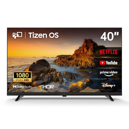 FPD 40 Zoll (102 cm) Fernseher, Full HD Smart TV mit Tizen OS kompatibel mit Samsung TV Plus, Dolby Audio, HDR 10, HDMI, Miracast, Sprachsteuerung, 1080p Flat Screen Television (ET40, 2026 Model)