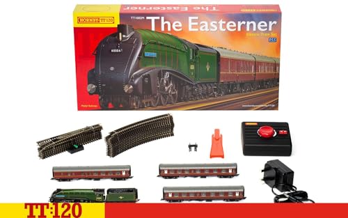 Hornby Zug Set - TT1002M The Easterner Zug Set, Analog TT Gauge Modelleisenbahnen Set, Starter Elektrische Modelleisenbahn Kits - Dampfmaschine Modellbausätze, Maßstab 1:120 Modelleisenbahn Geschenke