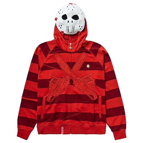 LRG Men's Friday The 47Th Red Long Sleeve Zip Hoodie M