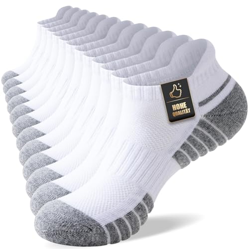 SockWaddles Baumwoll Sneaker Socken Damen Herren, 6 Paar, Gepolstert