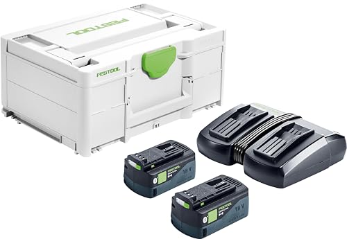 Festool Akku Energie-Set 18V mit 2x5,0Ah Akkupacks, Systainer und TCL 6 Duo Schnellladegerät