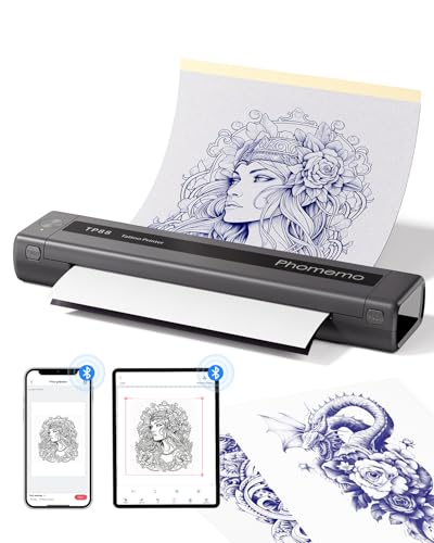 Phomemo Tattoo Drucker, Thermal Stencil Tattoo Printer, mit 10pcs Papiers