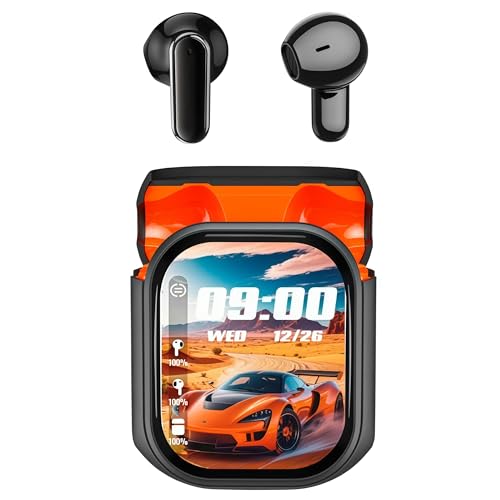 AAFGVC Luminea HTC Übersetzer Kopfhörer Echtzeit Sprachübersetzung mit Touchscreen Intelligente Bluetooth Kopfhörer (Schwarz)