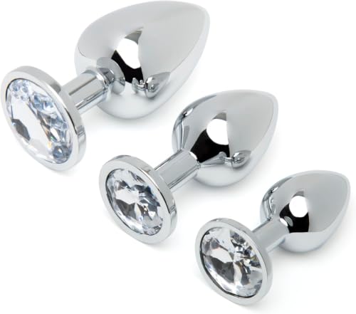 Aclouddate Analplug Set 3er Metall Edelstahl – Butt Plug für Männer, Frauen & Paare – Analplug Klein Mittel Groß mit Sicherheitsbasis, Anal Toys Prostate Stimulation