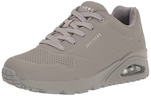 Skechers Damen Uno Stand On Air Sneakers, Gray Durabuck Mesh, 38 EU
