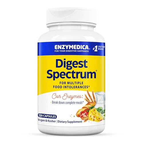 Enzymedica, Digest Spectrum, Verdauungsenzyme, 120 vegane Kapseln, Hochdosiert, Laborgeprüft, Vegetarisch, Sojafrei, Glutenfrei, Ohne Gentechnik