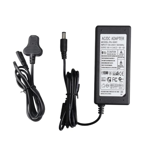 Micacorn 16V 2,4A Netzteil Ladegerät Kompatibel mit Yamaha PA-300C Keyboard PSR-S500/S670/S900/S910/S950, PSR-1000/1500/2000/A1000/OR700/EW400, AC/DC Adapter Stromkabel