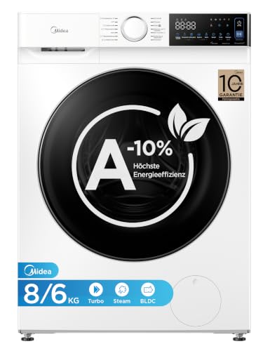 Midea Waschtrockner V5 Series 8/6 kg EEK A-10% Turbo Waschen & Trocknen