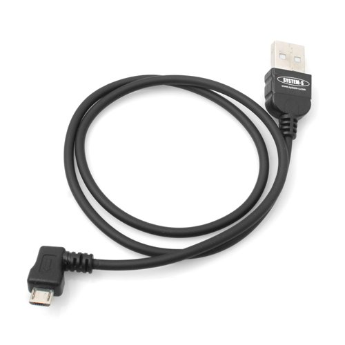 System-S USB Kabel Datenkabel Ladekabel mit 90° Winkelstecker 90 Grad gewinkelt 50 cm für LG G Pro 2 L40 L70 L90 F70 G2 Mini