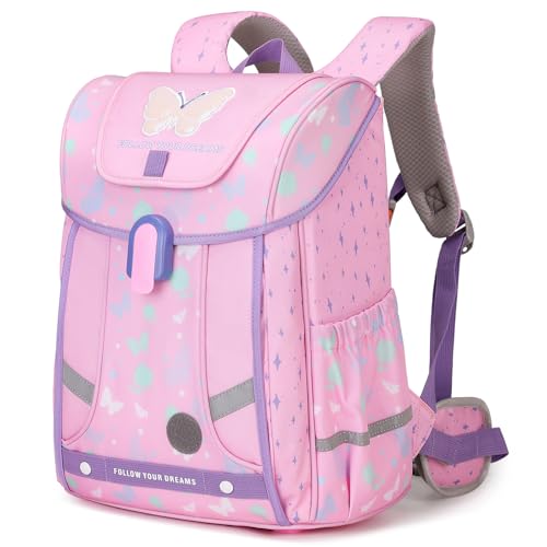 Amythe Schulrucksack Mädchen Ergonomisch 1-4. Klasse mit Brustgurt