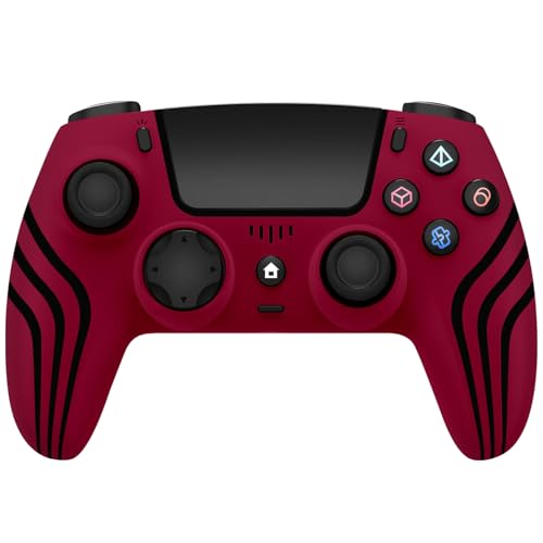 Wireless Controller für PS4,Controller Kompatibel mit PS4/Slim/Pro,Rot