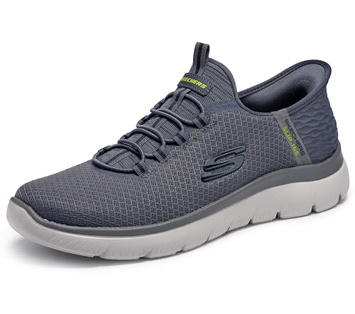 Skechers Herren Summits High Range Turnschuhe, Charcoal Mesh/Trim, 44 EU
