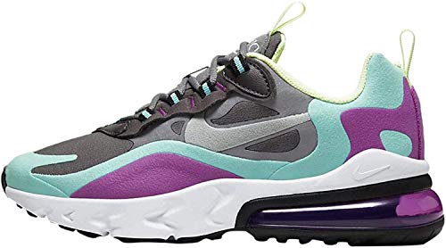 Nike Air Max 270 React (Gs) - Gunsmoke/Reflect Silver-Aurora gree, Größe:5Y