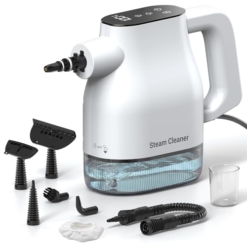 Dampfreiniger mit Smart-Touchscreen, 10 Sekunden Aufheizzeit, Weiß