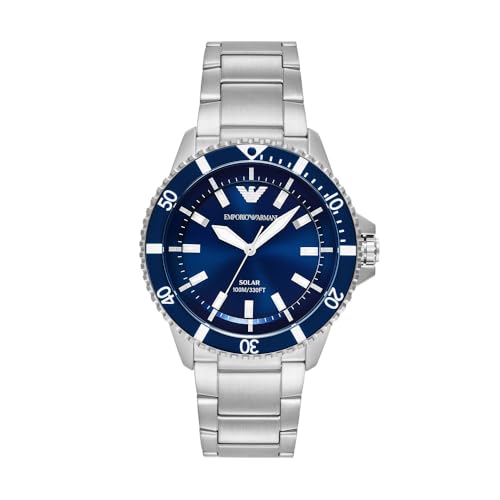 Emporio Armani Herren 42MM Silberfarbene Edelstahluhr, AR11697