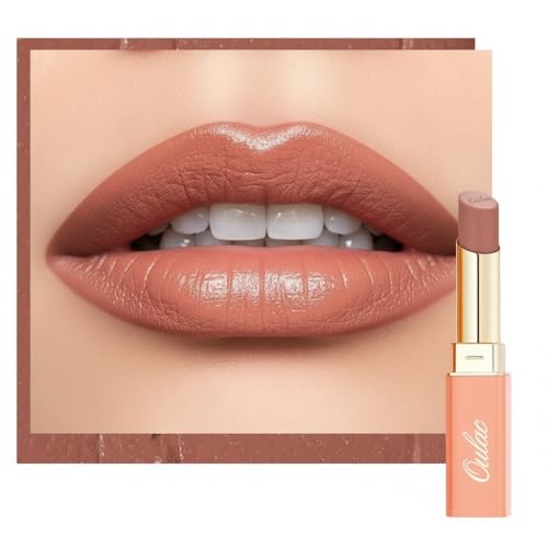 Oulac Rosa Pflegender Lippenstift - Matte mit Satin Finish Lippenstifte, Cremige Textur, Feuchtigkeitsspendender Lippen, Langanhaltender Hochpigmentiert, Mit Shea Butter, Vegane, 4g, SG11 Breathtaking