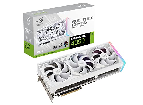 ASUS ROG Strix GeForce RTX 4090 White Edition Gaming Grafikkarte (NVIDIA DLSS 3, PCIe 4.0, 24GB GDDR6X, HDMI 2.1a, DisplayPort 1.4a)