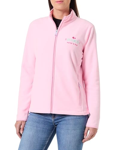 Nurse is Love Fleecejacke für Damen, für Krankenschwestern, ohne Kapuze, Winter-Fleece, doppelte Tasche und Reißverschluss, leicht zu waschen, ideal als Geschenk für Krankenschwestern, Rosa, 42