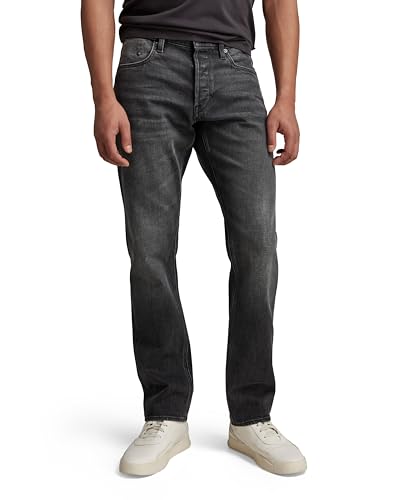 G-STAR RAW Herren Mosa Straight Jeans, Schwarz (Worn in Black Moon D23692-B479-G108), 33W / 32L