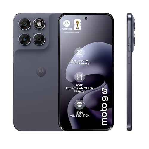 Motorola Moto g67 5G Smartphone (6,78“-Super-HD-Display mit Corning Gorilla Glas 7i, Sturz- und Kratzschutz, 50-MP-Kamera, 4/128 GB, 5100 mAh, Android 16) Pantone Arctic Seal