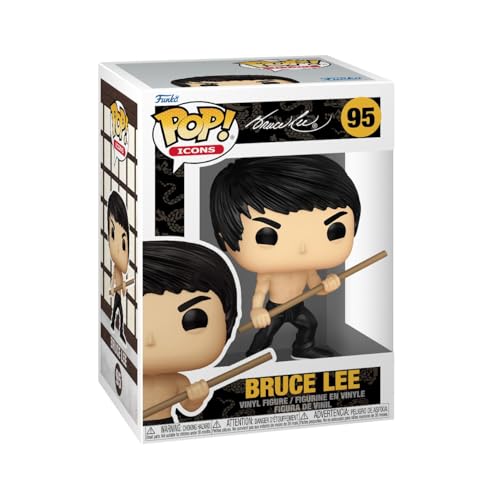Funko Pop! Icons: Bruce Lee - (Dynamic) - Vinyl-Sammelfigur - Geschenkidee - Offizielle Handelswaren - Spielzeug Für Kinder und Erwachsene - Movies Fans - Modellfigur Für Sammler und Display