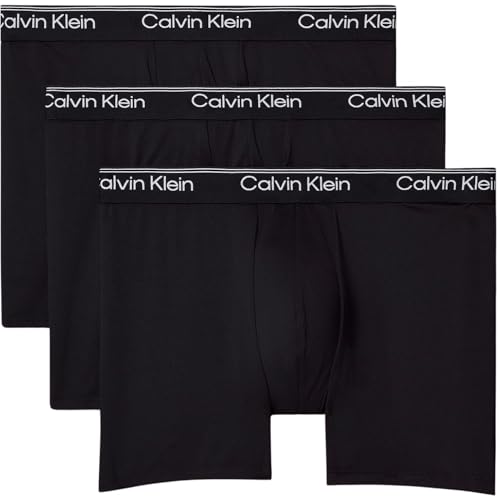 Calvin Klein Herren 3er Pack Boxershorts Briefs mit Stretch, Schwarz (3 Black), 2XL