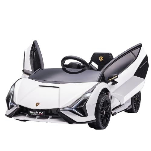 HOMCOM Kinderfahrzeug 12V 2 Fahrmodi 37-60 Monate Weiß 108 x 62 x 40 cm