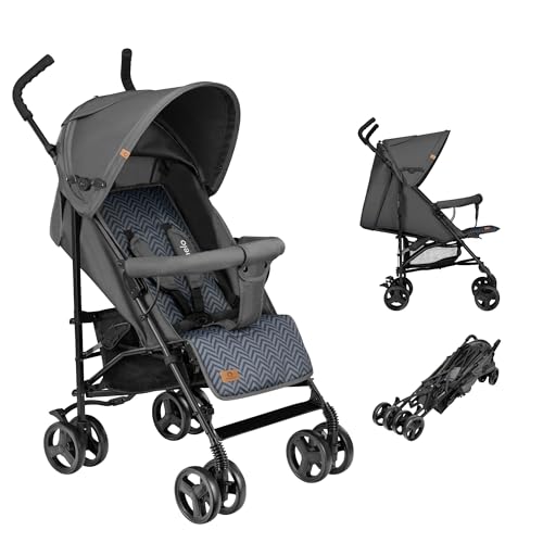 LIONELO Elia Buggy Klein Zusammenklappbar Kinderwagen Bis 15 Kg, Rücken Und Fußstützenverstellung Hinterradbremse, Moskitonetz, Einkaufskorb