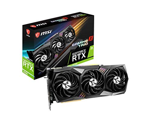 MSI GeForce RTX 3090 Gaming X Trio 24G Gaming Grafikkarte - RTX 3090, 24GB GDDR6X, PCI Express Gen 4, DisplayPort v1.4a, HDMI 2.1, 4K Auflösung, Ray Tracing