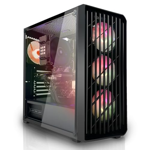 SYSTEMTREFF Gaming PC AMD Ryzen 5 7500F 6x5GHz | Nvidia RTX 5060 8GB DX12 | 1TB M.2 NVMe | 32GB DDR5 RAM | Windows 11 | WLAN Desktop Computer Rechner für Gamer, Zocker & Streamer