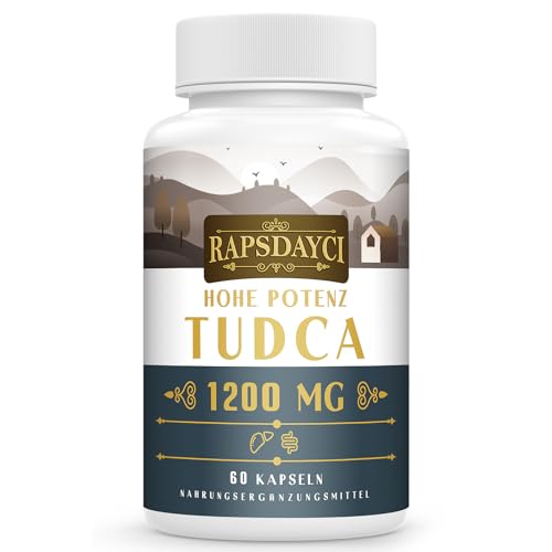 Hohe Potenz TUDCA (1200 mg pro Portion), 60 Kapseln - Tauroursodeoxycholsäure Gallensalze | Nicht-GVO, Glutenfrei