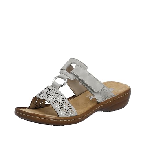 Rieker Damen Pantoletten 60871-40 beige Gr. 39