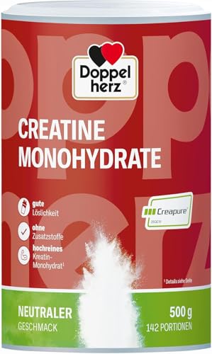 Doppelherz CREATINE MONOHYDRATE – Hochreines Kreatin mit Creapure® Qualität 500g