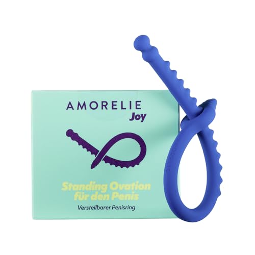 AMORELIE Joy – Flexibel verstellbarer Penisring Sway | aus Silikon | Blau