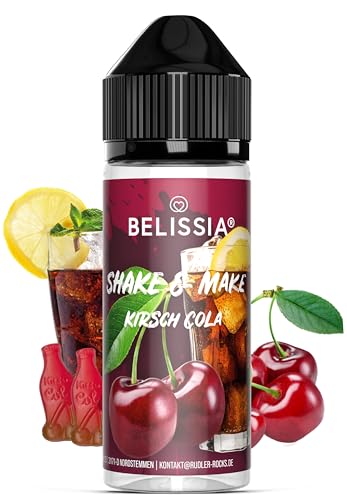 Belissia Shake and Make - Kirsch-Cola - Hochdosiertes Lebensmittel Aroma 10ml mit praktischer Schüttelflasche zum mischen. Für Lebensmittel, Kochen, Backen, Hobby, Raumerfrischung uvm.