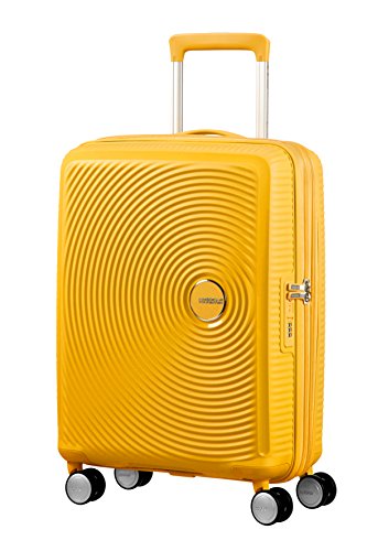 American Tourister Soundbox - Spinner S Erweiterbar Handgepäck, 55 cm, 35.5/41 L, Gelb (Golden Yellow)