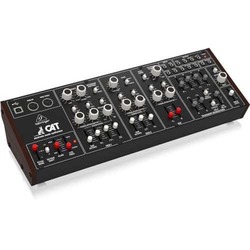 Behringer CAT Legendärer paraphonischer Analog-Synthesizer mit zwei VCOs, 4 mischbaren Wellenformen, externem Signalprozessor, 16-stimmiger Poly Chain und Eurorack-Format