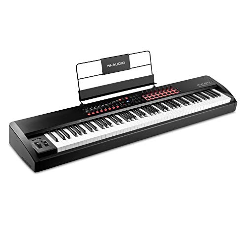 M-AUDIO Hammer 88 Pro – 88-Tasten USB MIDI Keyboard Piano Controller mit gewichteten Hammer Action Tasten, Beat Pads und Native Instruments Soundpaket (NKS Integration)