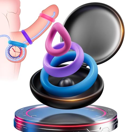 Penisring Set 3er Pack – Sexspielzeug & Sex Toys für den Penis: Dehnbare Penisringe in 3 Größen, Penies Ring für Sex & Ausdauer, hochwertiges Sex Spielzeug für Männer & Paare aus Silikon