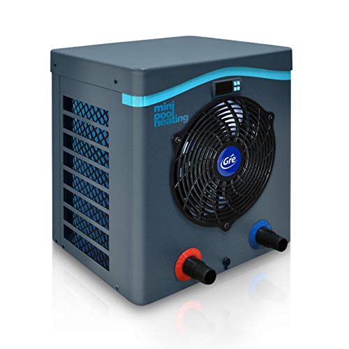 Gre HPM40 - Mini-Wärmepumpe für Aufstellpools bis zu 40 m³, Heizsystem für Aufstellpools, Farbe Grau