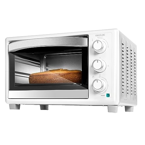 Cecotec Minibackofen Bake & Toast 2300 Weiß, 23 L, 1500 W, 3 Heizmodi, 60-Minuten-Timer, einstellbare Temperatur bis zu 230 ºC, Crumb Auffangschale