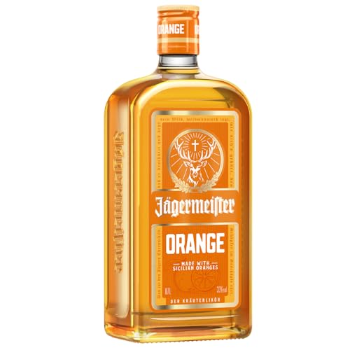 Jägermeister ORANGE – 1 x 0,7l Premium Kräuterlikör 33% Vol. – Fruchtig-frisch mit Citrusöl-Extrakt aus sonnengereiften sizilianischen Orangen – 56 erlesene Kräuter – Das Original aus Wolfenbüttel