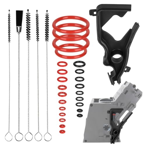 Wartungsset Pflegeset Dichtung für Siemens EQ5 EQ6 EQ7 EQ8 Bosch Vero, 24 Stück Dichtungsringe Enthalten 5 Reinigungsbürsten, Kaffeevollautomat Ersatzteil, Profildichtung Zu Brühgruppe Auslaufstutzen