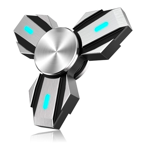 Coolden Fidget Spinner Dunkeln Leuchtendes Metall Fidget Toys 3-5 Min Hochgeschwindigkeit Hand Spinner Spielzeug ADHS Anti Stress Finger Spielzeug Fidget Toy für Kinder Erwachsene Schwarz
