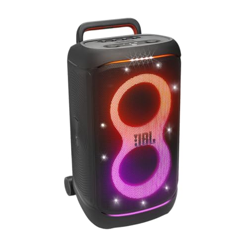 JBL PartyBox 520, kabelloser Bluetooth Partylautsprecher, 15 Stunden Spielzeit, Tragbares Design, Dynamische Lichtshow, IPX4 spritzwassergeschützt, Multi-Speaker-Verbindung, AI Sound Boost, Schwarz