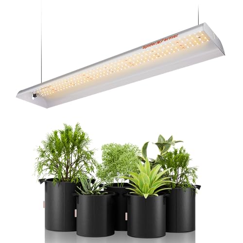 Spider Farmer LED Pflanzenlampe SF300 Anzuchtlampe Vollspektrum Grow lampe Wachstumslampe für Pflanzen mit Reflektor Pflanzenlicht für Innen Gartenarbeit Gemüse Blume 192 LEDs
