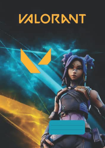 Valorant Neon Inspired Notebook / Journal / Diary, 128 pages / 64 sheets, College Ruled, A4 Format, High Quality White Paper, Matte Cover Finish