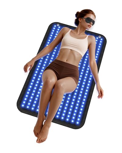 JITESY Bräunungslampen Pad,360 PCS 460&490nm Solarium für den ganzen Körper,100 * 60cm Gesichtsbräuner Solarium mit 5 Lichtstärken,3 Modi-konstant/10Hz/40Hz Impuls,Liegend/an der Wand hängend