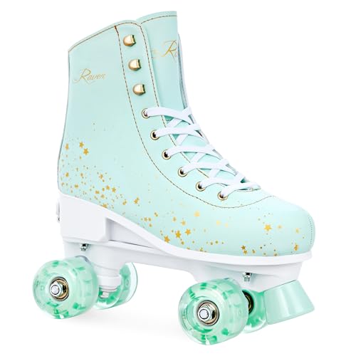 RAVEN Rollschuhe Roller Skates für Kinder Erwachsene Mädchen Damen verstellbar (Noa Mint, 39-42 (25-26,5cm))